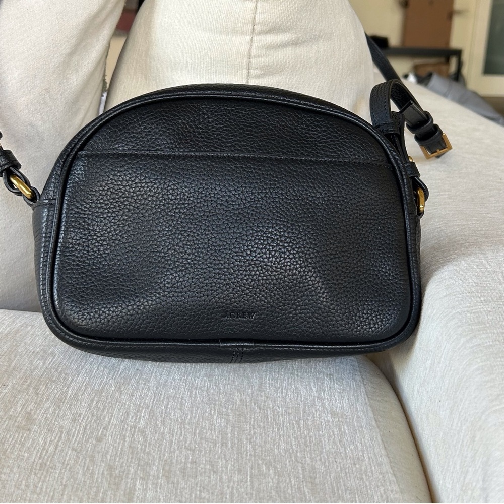 J.Crew Black Leather Crossbody Bag